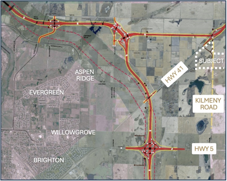 Proposed Location and Intersections of Saskatoon Freeway